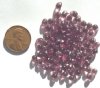 100 4mm Transparent Amethyst Drops